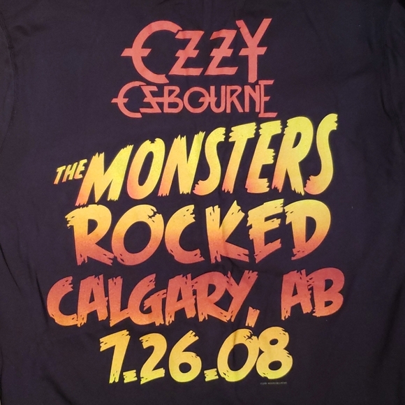 Ozzy Osbourne "Monsters of Rock Calgary" 2008 Long Sleeve Tee M Winterland Rare - Picture 5 of 9